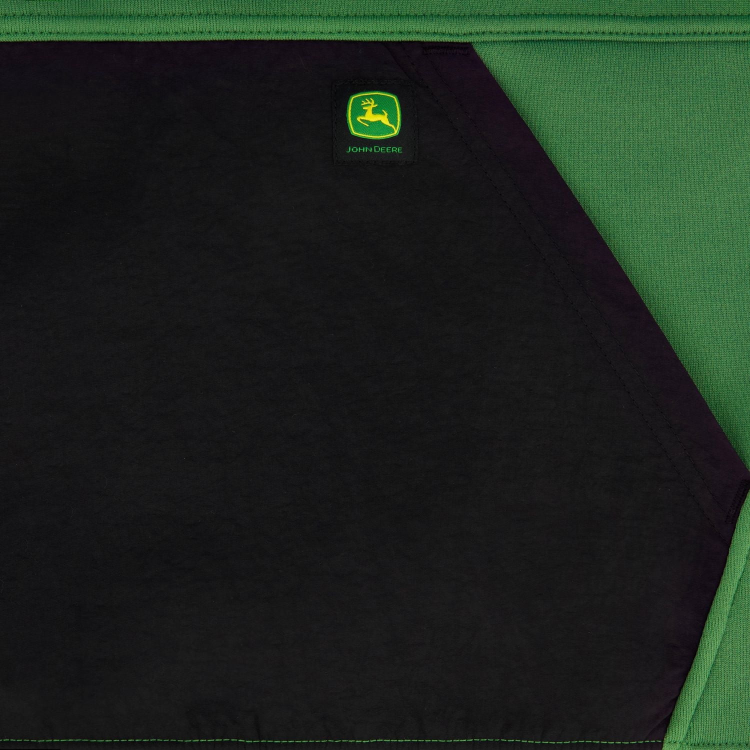 John Deere Men’s Reinforced Pull Over Fleece Hoodie with Nylon Trim, S-XL