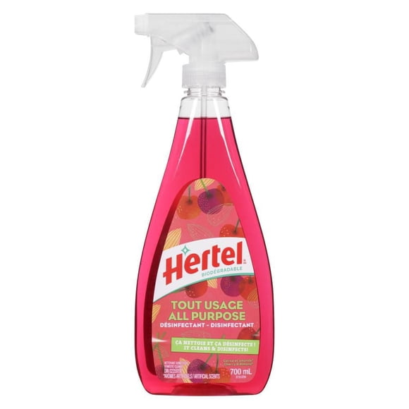 Hertel All Purpose Disinfectant Cleaner Spray, Cherry Almond Scent, 700ml