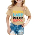 thumbnail image 1 of LUOGENLI T-Shirt pour Filles T-Shirt Imprimé à Col Rond à Manches Courtes pour Garçons et Filles Maxi Chemises pour Filles Vacances 2025 Kaki 10-11 Ans, 1 of 4