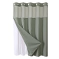 thumbnail image 1 of Shower Curtain For Bathroom 71 in W x 74 in H Reversible Heavy Duty Polyester Fabric With Built-in Large Rings, 1 of 6
