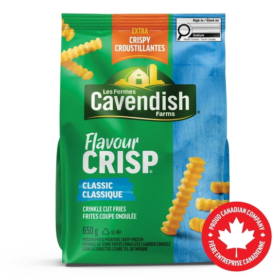 Cavendish Farms FlavourCrisp Classic Crinkle Cut Fries | Made in Canada | Proud Canadian Company, FlavourCrisp Crinkle Cut