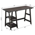 thumbnail image 3 of Convenience Concepts Designs2Go Trestle Desk in Espresso Wood Finish, 3 of 4