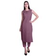 thumbnail image 1 of Moomaya Printed Womens Sleeveless Peter Pan Collar Kurta Pant Set,2 Piece Ethnic Set, 1 of 6