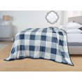 thumbnail image 5 of Nestl Ultra Plush Heavy Thick Raschel Imitation Mink Bed Blanket, 55 x 82, Navy Check, 5 of 5
