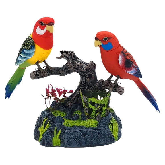 Piwvid Voice-Activated Electronic Parrot Toy, Interactive Talking Bird for Kids with Realistic Flapping Wings, Birthday Gift, and Festival Game