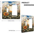 thumbnail image 4 of Outlet Covers Garden Sunflowers Flower Plants Leaves Butterflies Sunrise Sunset 1 Toggle 1 Rocker Combination Decorative Wall Plate Light Switch Cover Plate Electrical Switch Plates for Bedroom Decor, 4 of 8