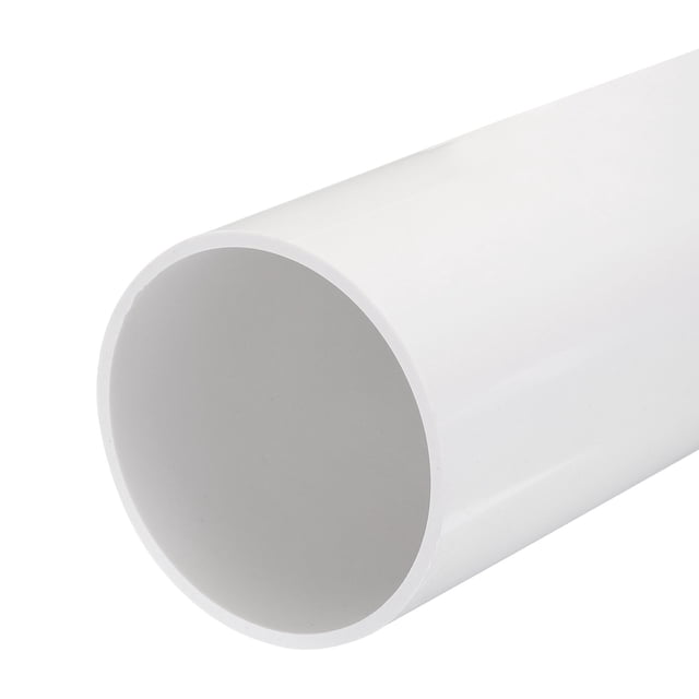 Unique Bargains PVC Rigid Round Pipe 101.6mm ID 110mm OD 20cm/8' Length White High Impact for Water Pipe, Crafts, Cable Sleeves