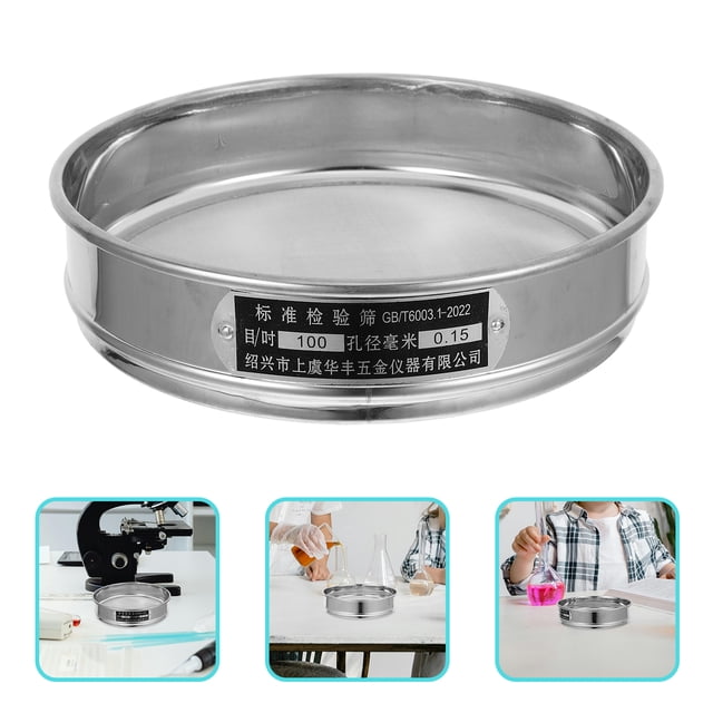 Stainless Steel Sieve Mesh Pan for Flour Sifting Soil Screening and Lab Testing