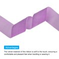 thumbnail image 3 of Unique Bargains Velvet Ribbon 1 1/2 Inch x 25 Yard Single Face Spool Silky DIY Crafts Gift Wrapping Bow Decoration Purple, 3 of 5