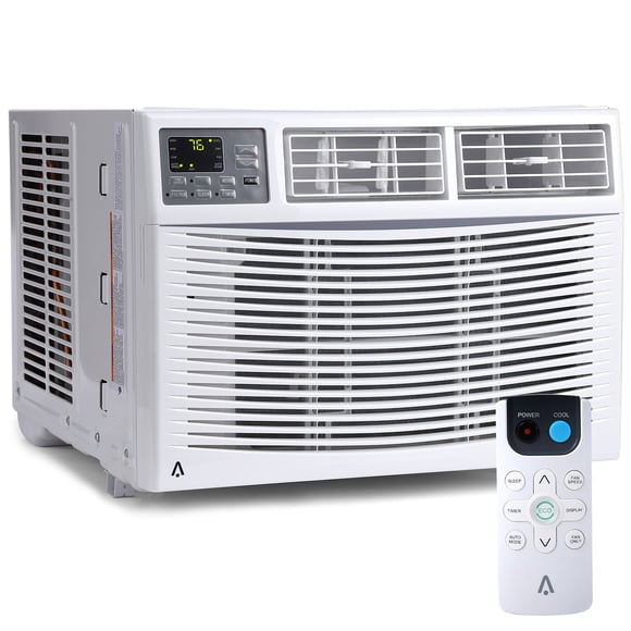 8000 BTU Air Conditioner Window Uni with WiFi, 3-In-1 Window AC Unit Cooler, Dehumidifier & Fan with Timer, Remote Control & Installation Kit, Cooling Rooms Up to 450 Sq. Ft, 115V, White