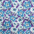thumbnail image 1 of oneOone Cotton Silk Light Blue Fabric Florals Craft Projects Decor Fabric Printed By The Yard 42 Inch Wide, 1 of 4