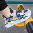 thumbnail image 2 of MIASHUI Chaussures de Course pour Enfants Garçons Filles, Chaussures de Jogging Décontractées pour le Gym, Bleu Foncé, 6-7 Ans, 2 of 8
