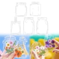 thumbnail image 2 of Trendy Tool Kit for Home, 20PC Large Size Bookmark Flower Page Clips Bookmarks Children Handmade DIY Transparent Flower Page Glass Bottle Wishing Bottle Sticker, 2 of 9