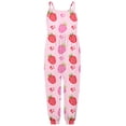 thumbnail image 2 of MIASHUI Girls Jumpsuits Cute Print Sleeveless Rompers Casual Loose Long Pants with Pockets,Pink,12-18 Months, 2 of 4