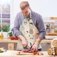 thumbnail image 1 of Vaidha Easter Home Printing Linen Imitation Apron Kitchen Fouling Multi Functional Apron, 1 of 3