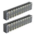 thumbnail image 2 of Bande Terminale, 600V 35A 2 Pcs Bloc Terminal à Double Rangée de Fils pour Ponts pour Éclairage 6 Positions 3506, 10 Positions 3510, 12 Positions 3512, 2 of 7