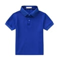 thumbnail image 2 of Enfants Polos pour Garçons Bleus Chemises d'Uniforme pour Garçons Chemises à Manches Courtes pour Enfants Chemises de Collation des Grades Chemises de Rugby Tenue pour Garçons de 10-11 Ans, 2 of 4