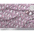 thumbnail image 3 of Soimoi Purple polyester Crepe Fabric Penguin Ocean Print Sewing Fabric Yard 42 Inch Wide, 3 of 3