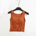 thumbnail image 2 of Timegard Camisoles pour Femmes avec Soutien-Gorge Intégré Camis Col Rond Sans Manches Court Haut Confortable d'Été Homerwear, 2 of 3