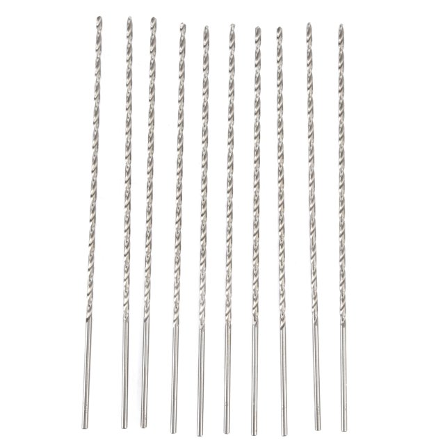 Extra Long Drill Bit,10Pcs Extra Long HSS Extra Long HSS Drilling Bits HSS Straight Shank Drill Maximized Efficiency