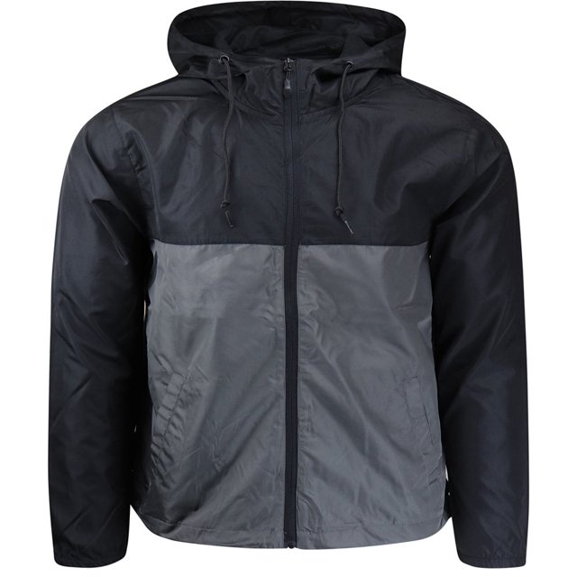 ShirtBANC Men‘s Windbreaker Jacket Hooded Lightweight Water Resistant Raincoat