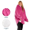 thumbnail image 2 of Bare Home Plush Sherpa Wearable Blanket - Fluffy & Soft - Lightweight - Adult, Pink, 2 of 7