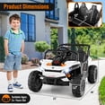 thumbnail image 3 of Gymax 12V Kids Ride on Truck w/Parental Remote 3 Speeds & Reverse Forward Function White, 3 of 9
