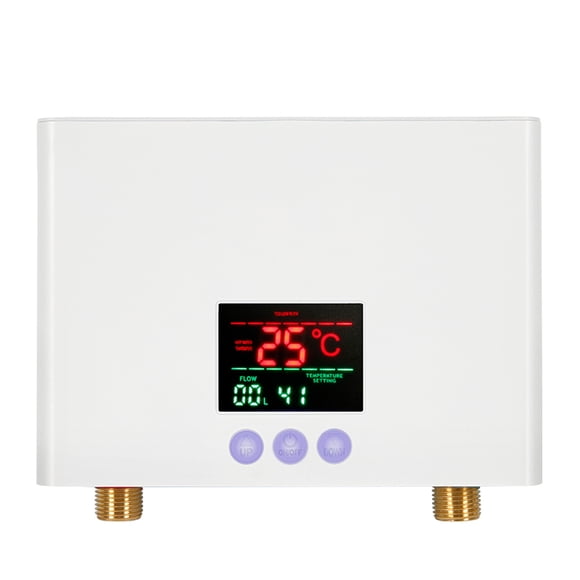 Mistaha Mini Chauffe-Eau Électrique Instantané Intelligent à Fréquence Variable 110V 3000W Blanc / Commande Tactile et à Distance / Économie d'Énergie / Appareil de Chauffage pour Cuisine et Salle de Bain