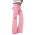 thumbnail image 1 of GreatBaby Girls Solid Color Cargo Jogger Pants Multi-Pocket Trousers with Drawstring Kids Casual Fall Spring Everyday Bottoms, 1 of 6
