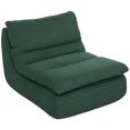 thumbnail image 1 of HOMCOM Canapé de Sol avec Mousse Unique, Chaise de Sol Sans Accoudoirs, Vert, 1 of 10
