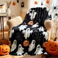 thumbnail image 4 of Fall Throw Blanket Spooky Halloween Digital Print Flannel Blanket AllSeason Sofa Throw Halloween Throw Blankets, 4 of 6