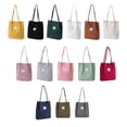 thumbnail image 3 of Sacs Fourre-Tout en Velours Côtelé pour Femmes, Sac à Bandoulière Léger Réutilisable, Sacs de Magasinage Légers Grande Capacité, Sacs à Main Rétro Décontractés, Sangle Renforcée, Rose, 3 of 8