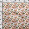 thumbnail image 3 of oneOone Polyester Spandex Dark Peach Fabric Florals Sewing Material Print Fabric By The Yard 56 Inch Wide, 3 of 4