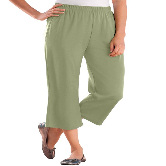 Women‘s Plus Size 7-Day Knit Capri Pants