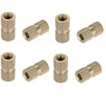 thumbnail image 1 of Wekity M4x12mm Female Thread Knurled Nuts Hx6mm OD Brass Threaded Insert Embedment Nuts Hydraulic Welded Joint Injection Molding Assortment Kit for 3D Printing Injection Molding 80PCS-0621, 1 of 5