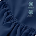 thumbnail image 4 of Bare Home Fitted Sheet - 22" Extra Deep Pocket - Premium 1800 Collection - Twin, Dark Blue, 4 of 7