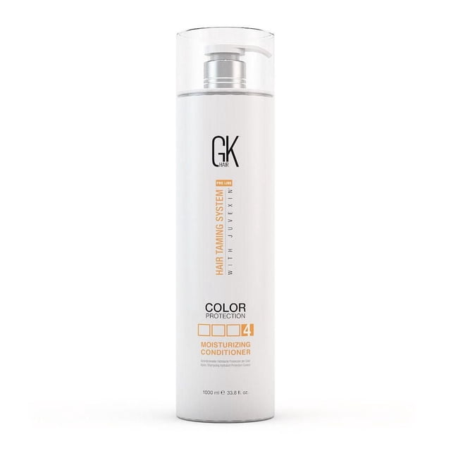 GLOBAL Kératine Hydratant CONDITIONER en Bouteille Blanche de 1000 ml avec Distributeur à Pompe Transparent, Offrant une protection de la Couleur et un Système d'Apprivoisement des Cheveux avec Juvexin, Conçu pour Hydrater, Nourrir et Réduire les Frisottis dans les Cheveux Normaux à Secs Ou Grossiers pour une Meilleure Gérabilité.