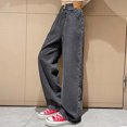 thumbnail image 4 of BOBOGOJP Girls Pull On Jogger Girls' Slim Boot-Cut Stretch Jeans Coffee 2-3 Years, 4 of 5