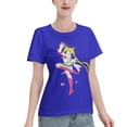 thumbnail image 2 of T-Shirt Basique à Manches Courtes pour Femmes Sailor Moon Lièvre Lunaire, 2 of 6