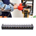 thumbnail image 3 of 100A Terminal Strip Dual Row Large Current Wire Barrier Block Terminal Strip with Transparent Cover, PC Shell, Slot andScrewdrivers Applicable, Wide Application, 3 of 8