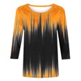thumbnail image 4 of Hauts pour Femmes Décontractés Imprimés à Col Rond T-Shirt à Manches 3/4 Haut Ample, Hauts à Manches 3/4 pour Femmes, Hauts Décontractés pour Femmes, T-Shirts pour Femmes, 4 of 5