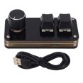 thumbnail image 2 of 2 Key Gaming Mechanical Keyboard, Wired Mini Mechanical Keyboard 2 Key 1 Knob Customizable Macro Programming  for Home, 2 of 7