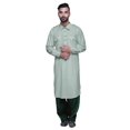 thumbnail image 1 of Atasi Printed Rayon Pathani Kurta With Solid Salwar For Mens Party Wear, 1 of 5