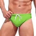 thumbnail image 1 of Men's Hawaii Soft Swimming Trunks - Triangle Swimsuit - Lace Up - Beach/Seaside - Polyester Spandex - S-XXL, 1 of 4