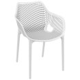 thumbnail image 3 of Ensemble de Salle à Manger Air TG avec 2 Chaises à Accoudoirs Blanc, 3 of 4