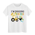 thumbnail image 1 of PMVFHDE T-Shirt Graphique à Manches Courtes Imprimé Lapin de Pâques pour Enfants, Col Rond, Décontracté, pour Garçons et Filles, Printemps Été, Blanc, 12-13 Ans, 1 of 4