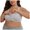 Light Gray, variant on Women Front Snap Closure Bra Seamless Wireless Comfortable Strapless Backless Sponge Free Convertible Shoulder Strap Lace Design