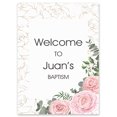 thumbnail image 1 of Darling Souvenir MADE WITH LOVE PersonalizedWelcomeSignFor Baptism,RoseParty Supplies Great For Your Celebrations- 18x 12, 1 of 5
