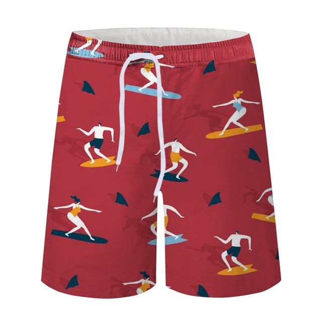 TIHLMK Men 3D Printing Breathable Seaside Vacation Beach Shorts Swimming Trunks