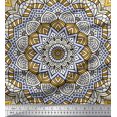 thumbnail image 1 of Soimoi Poly Georgette Fabric Moroccan & Mandala Kaleidoscope Decor Fabric Printed Yard 52 Inch Wide, 1 of 3